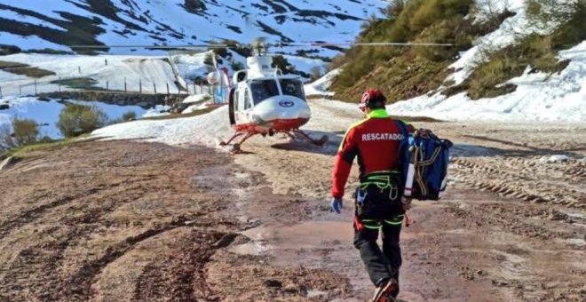 Evacuado un niño accidentado mientras practicaba esquí en Alto Campoo