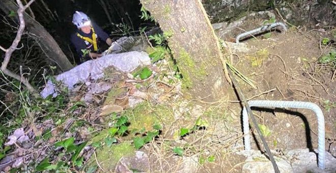 Rescatado tras caer a un pozo de 40 metros en una vía ferrata de Ramales