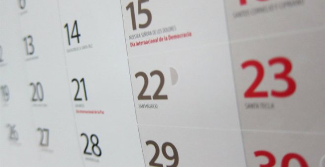 El calendario laboral de este año recoge 8 festivos comunes en toda España