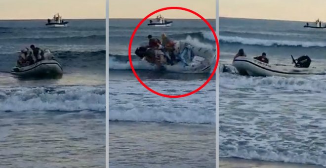 Tremendo vídeo del desembarco accidentado de los Reyes Magos en Oropesa del Mar
