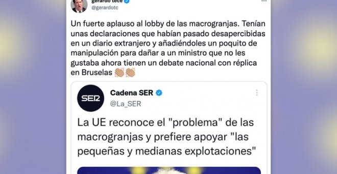 La polémica sobre Garzón empieza a darse la vuelta: tuits borrados, críticos retratados y macrogranjas, a debate