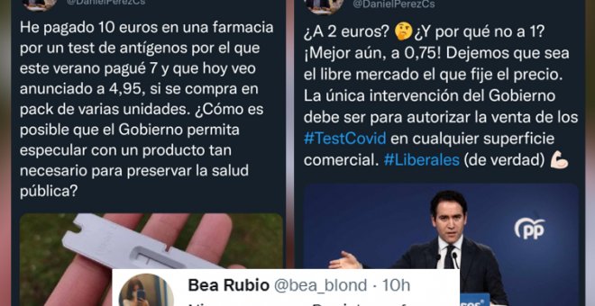 "Sois un meme para este país": los tuiteros cazan las contradicciones de un dirigente de Ciudadanos con los test de antígenos