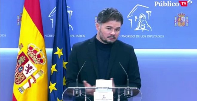Rufián, sobre la reforma laboral: "ERC no vota ni negocia proyectos personales"