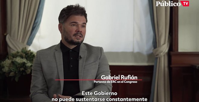 Gabriel Rufián: "Este Gobierno no puede sustentarse constantemente en el miedo a su alternativa"