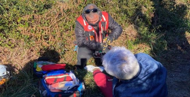 Rescatada en helicóptero una mujer tras sufrir una caída en el monte La Picota