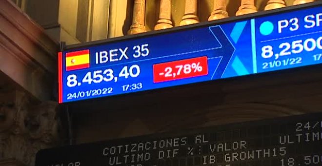 El aumento de la tensión con Ucrania hunde el Ibex 35 un 3,2%