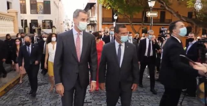 Felipe VI visita la ciudad de San Juan de Puerto Rico en el quinto centenario de su fundación