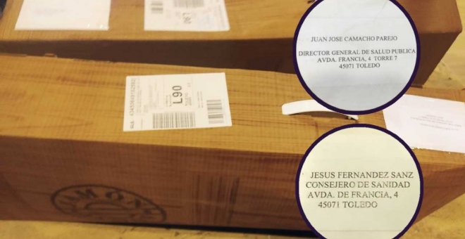 Unos jamones y vinos regalados a la Consejería de Sanidad suscitan recelos en Castilla-La Mancha