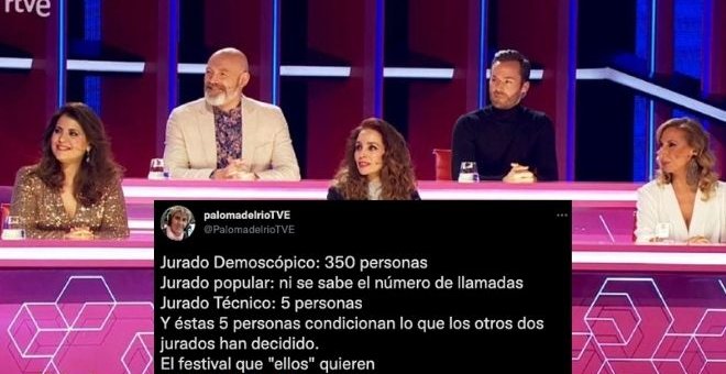 La aplaudida reflexión de Paloma del Río sobre el sistema de voto del Benidorm Fest: "El festival que 'ellos' quieren"