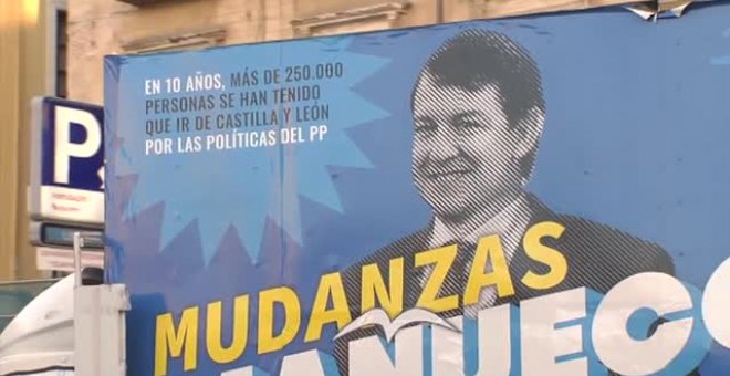 Campaña de Unidas Podemos contra Fernández Mañueco para criticar la despoblación