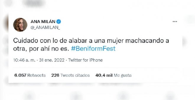 El aplaudido aviso de Ana Milán sobre la polémica del Benidorm Fest