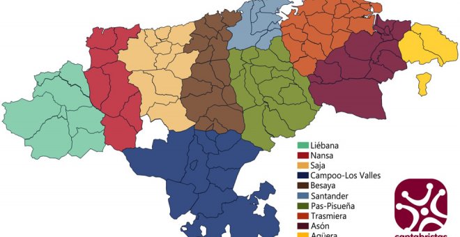 Cantabristas presenta una propuesta para la delimitación de las comarcas de Cantabria