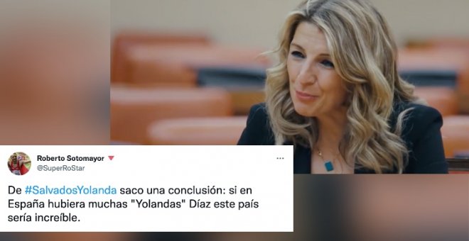 Las redes alaban a Yolanda Díaz tras su paso por 'Salvados': "La política frente al politiqueo"
