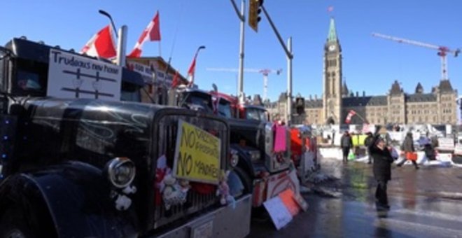 Ottawa solicita refuerzos policiales para controlar las protestas de antivacunas