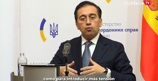 Albares aboga por la diplomacia y el diálogo en su visita a Ucrania