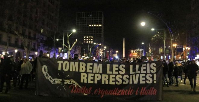 Manifestacions per exigir la llibertat de Hasél en el primer aniversari del seu empresonament