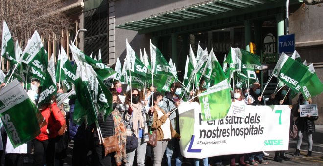 Jornada de protestes laborals de sanitaris i dels treballadors del metall