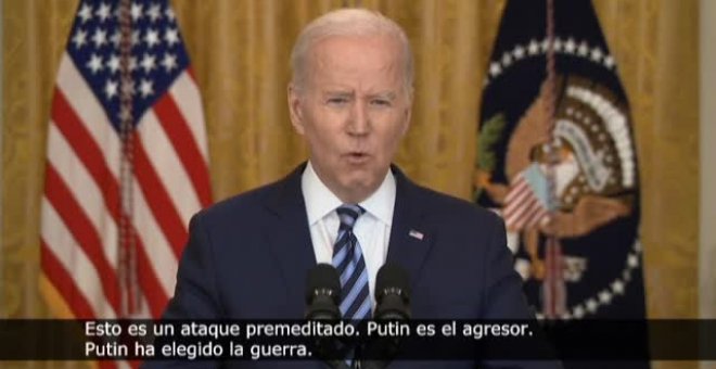 Biden: "Putin es el agresor y ahora va a tener que asumir las consecuencias"