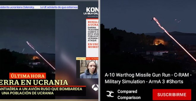 Antena 3 emite imágenes de un videojuego y de una explosión en China como si fueran de Ucrania