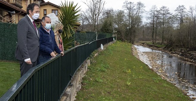 Finalizada la actuación en El Minchón para prevenir inundaciones del río Saja
