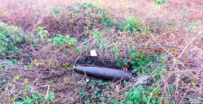 Encuentran un obús de la Guerra Civil en Castro Urdiales