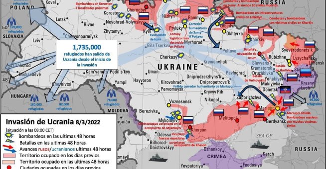 MAPA | Así avanzan las tropas rusas en Ucrania