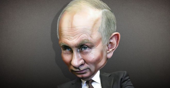 Vladimir Putin como supervillano frío y despiadado