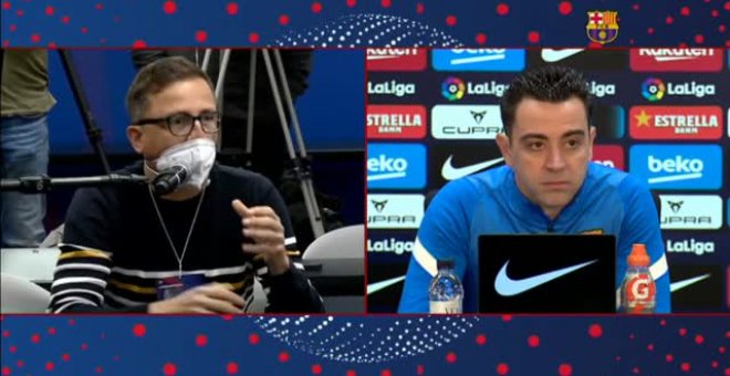 Xavi, centrado en el partido ante el Osasuna