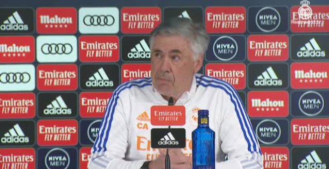 Ancelotti: "En el equipo no hay euforia, solo son octavos de final de la Champions"