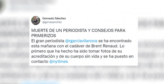 El importante hilo de Gervasio Sánchez sobre cómo tratar la muerte de un compañero en una guerra y sus consejos a corresponsales primerizos