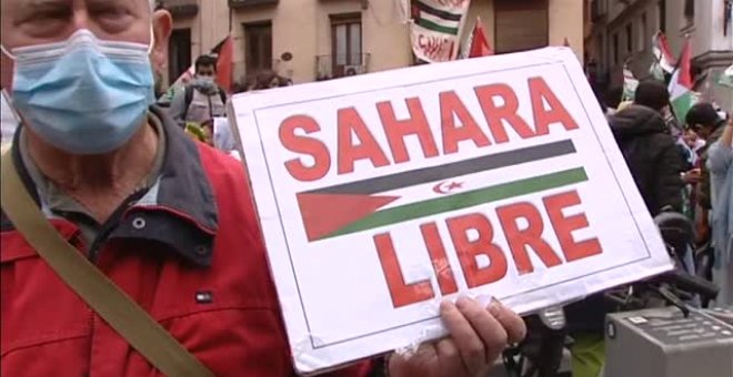 Multitudinaria concentración en Madrid por el pueblo saharaui