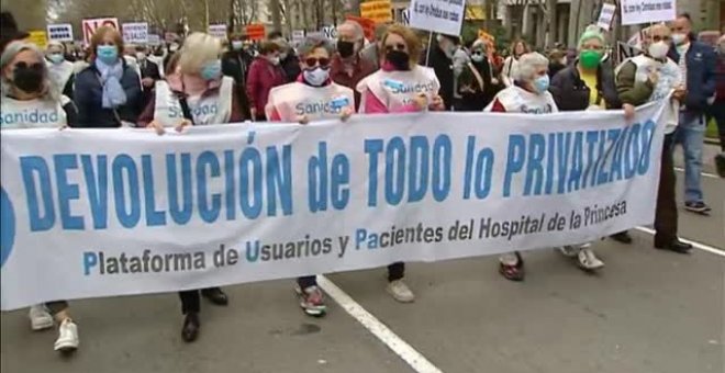 Marcha por la Sanidad Pública en Madrid