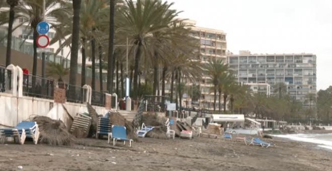 La combinación de borrascas hace estragos en la costa de Málaga