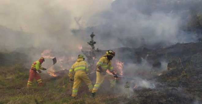 Diez incendios forestales permanecen activos tras provocarse 54 durante el fin de semana