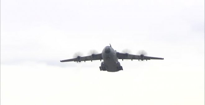 Sale de Zaragoza rumbo a Ucrania el sexto avión con material bélico