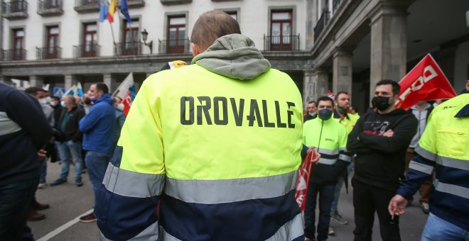 La plantilla de Orovalle contra el ERTE