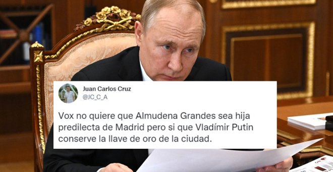 Vox vota en contra de retirarle la Llave de Oro de Madrid a Putin y los tuiteros responden: "¿Pero no era un comunista de esos?"
