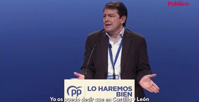 VÍDEO | Mañueco defiende su pacto con Vox en el congreso de Sevilla: "Vamos a formar un gobierno sólido"