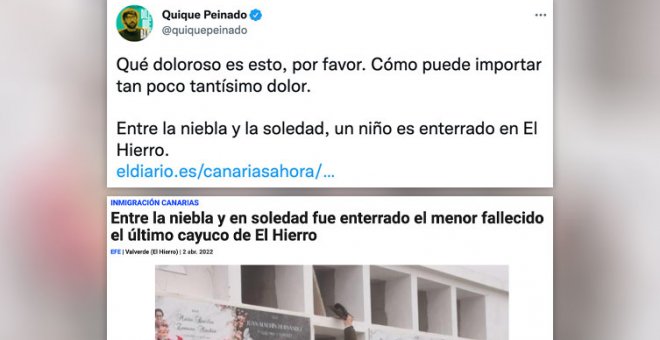 "Entre la niebla y la soledad": la sobrecogedora imagen del solitario entierro a un joven migrante sin identificar