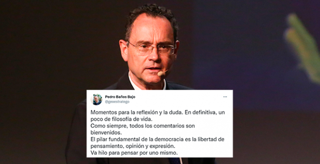 El militar Pedro Baños invita a la reflexión a través de un hilo de Twitter donde recopila numerosas citas célebres