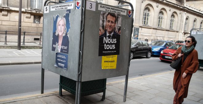 Macron saca cerca de 5 puntos a Le Pen y ambos se medirán en segunda vuelta, según ​las primeras proyecciones