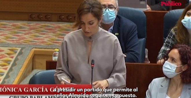 Mónica García, a Ayuso: "No hay fiscalías en el mundo que den abasto con toda su delincuencia"