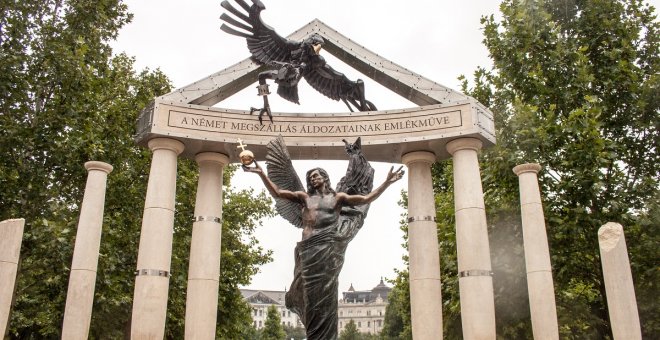 Monumento a las víctimas de la ocupación alemana en Budapest