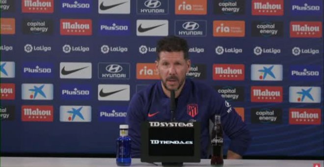 Simeone: "El reto más importante que tenemos es demostrar lo que los jugadores demostraron en el último partido"