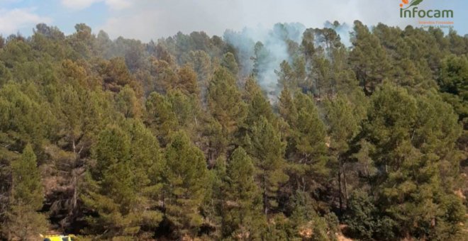 Declarado un incendio forestal en un pinar de la Manchuela conquense