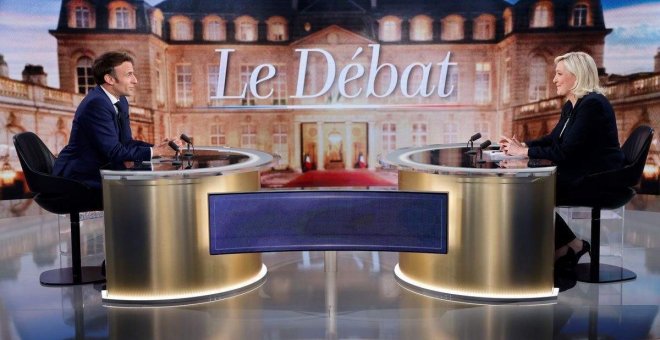 Macron se alza como favorito con un 55% de los votos frente a Le Pen, según una encuesta