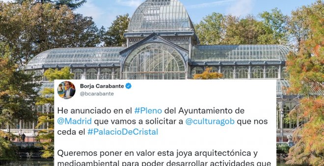 Un concejal del PP solicita el Palacio de Cristal para que sea "un verdadero atractivo turístico" y horroriza a los tuiteros: "Socorro, esta gente te monta un bar"
