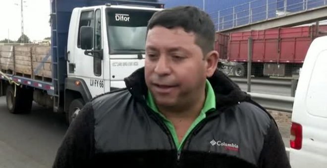 Los camioneros chilenos protestan contra el aumento de la inseguridad