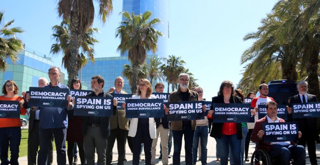 Les víctimes de l'espionatge amb Pegasus reclamen transparència i responsabilitats durant la visita de Sánchez a Barcelona