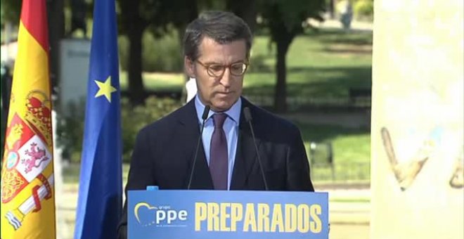 Feijóo defiende la OTAN y recuerda al Gobierno que "puede contar con el PP para la defensa y seguridad del Estado"